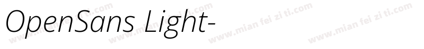 OpenSans Light字体转换